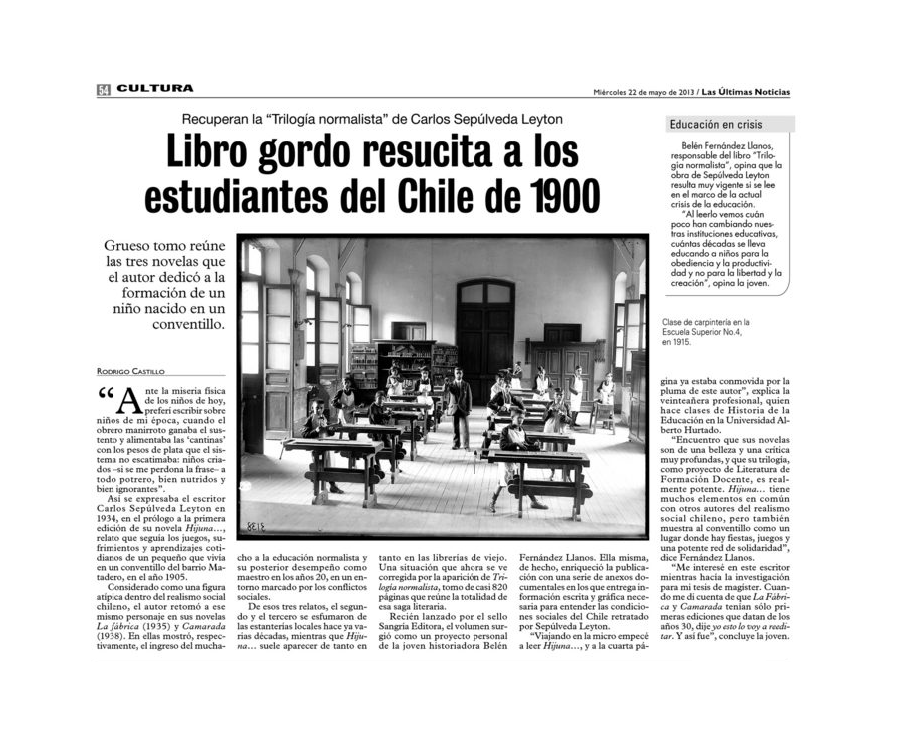 Trilogía-normalista-en-Las-Últimas-Noticias-de-Santiago---22-de-mayo-de-2013